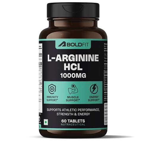 Buy Boldfit L-arginine Tablets 1000mg With Nitric Oxide Amino Acid ...