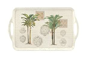 Pimpernel Vintage Palm Study Large Melamine Handled Tray 19.25 : Amazon ...