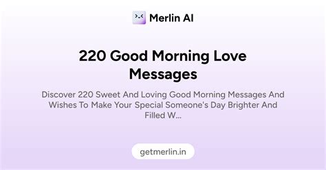 220+ Good Morning Love Messages & Wishes to Brighten the Day