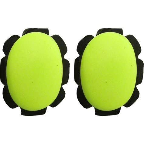 AW Motorcycle Parts. Knee Sliders Yellow with suede & velcro backing (Pair)