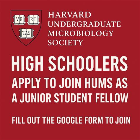 The Harvard Undergraduate Microbiology Society (HUMS) is calling all ...