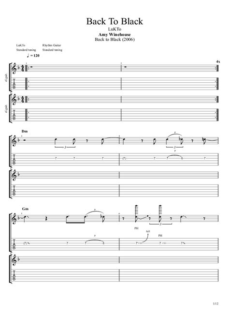 Guitar Chords For Back In Black