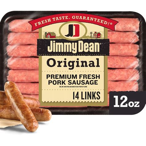 Jimmy Dean Premium All Natural Pork Breakfast Sausage Links - Original ...