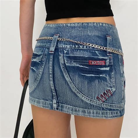 y2k denim mini skirt - xxs in 2025 | Mini skirts, Denim fashion, Skirts