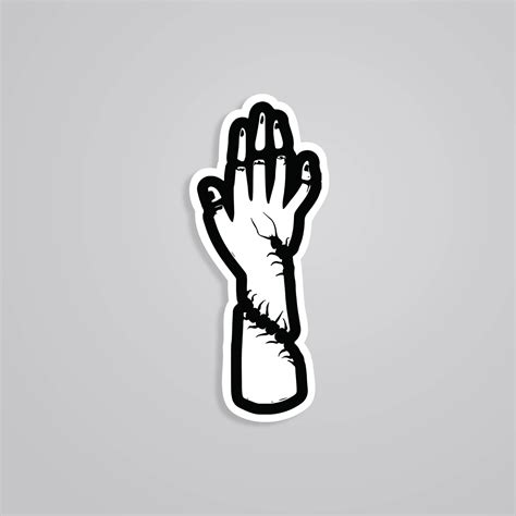 Ghoul Cracking Hand Anime Stickers