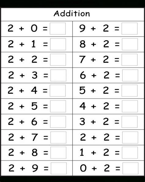Image result for Basic Math Addition Worksheets