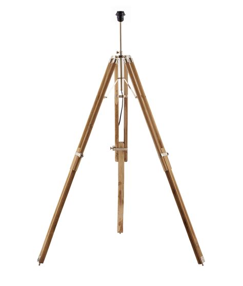 Contemporary Adjustable Tripod Wood Floor Lamp - 3 Finishes & Optional ...