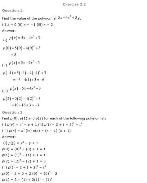 Image result for Polynomials Class 9 NCERT Solutions