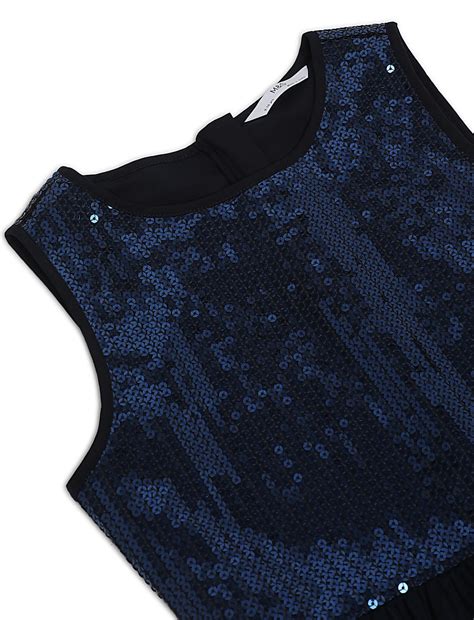 Buy Sequined Round Neck Dress at Marks & Spencer