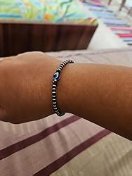 DHRUVS COLLECTION 925 Sterling Silver Evil Eye Nazariya With Black ...