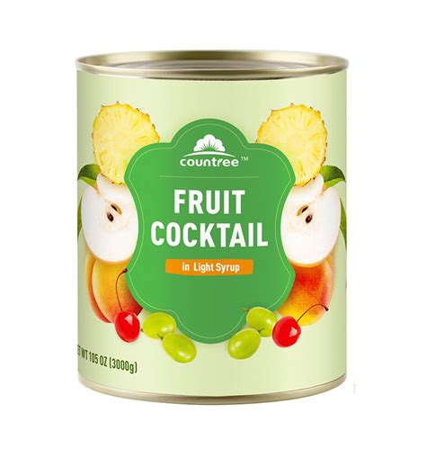 Countree®️ Wholesale 106oz Fruit Cocktail Cans - Bulk Supply