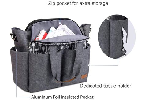 Buy Lekebaby Diaper Bag Tote Large Mommy Bag for Hospital, Baby Bags ...