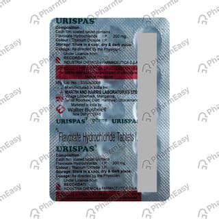 Urispas 200 MG Tablet (10): Uses, Side Effects, Price & Dosage | PharmEasy