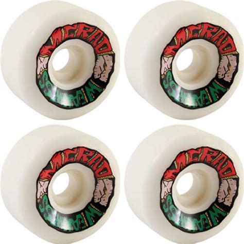 Speedlab Wheels Mcrad Weakness White Skateboard Wheels - 60mm 101a (Set ...