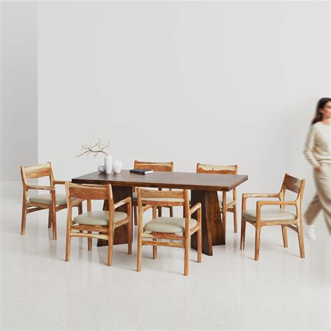 Alejandro-Kiyomi Dining Table Set - 6 & 8 Seater/ All sizes – Golden Mayer