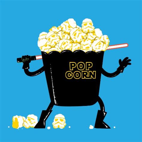"Pop Corn Kingdom" Space Movie Parody w/Popcorn & Sword - Vinyl Sticker ...