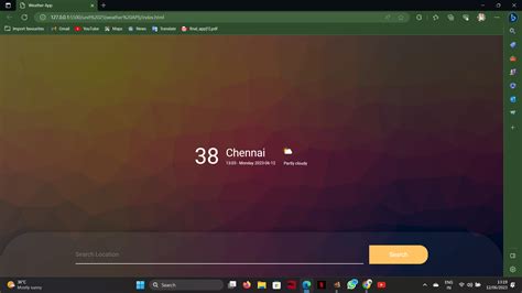 Fetch Weather HTML/JavaScript 的图像结果
