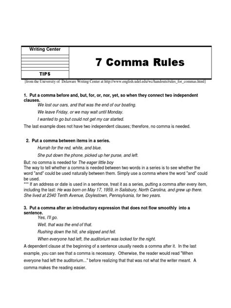 Image result for Extended Comma Rules