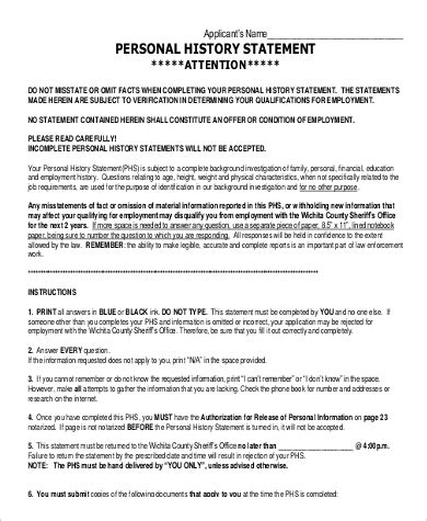 Image result for Personal Statement History Example