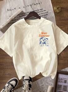 More Espresso Coffee Club Graphic Short Sleeve Round Neck Casual T ...