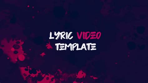 Lyric Video Template | Grunge Style Download Fast Videohive 28540410 ...