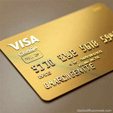 Luxury Visa Gold Credit Card Certificate Design | Stable Diffusion Online
