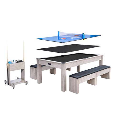 7FT 3-in-1 Convertible Pool Table for Home & Game Rooms – Billiard ...