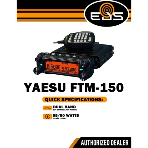 YAESU FTM 150 DUAL BAND RADIO CROSSBAND BASE RADIO | Shopee Philippines