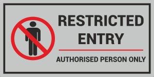 CREATIVE ADVERTISERS RESTRICTED ENTRY Emergency Sign Price in India ...