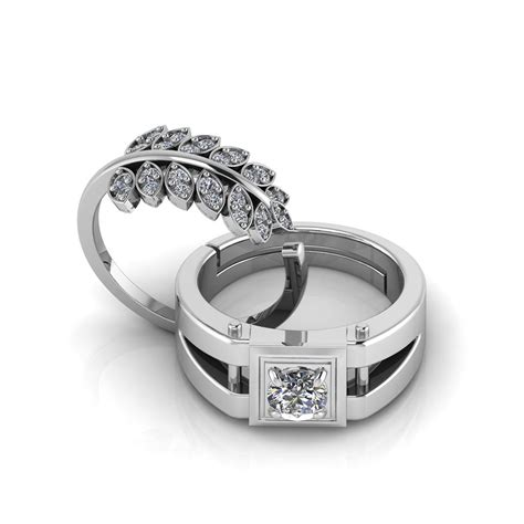 925 Pure Sterling Silver Leaf Shape Zircon Studded and Stardom Mens Co ...