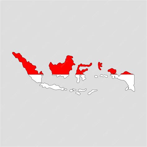 Premium Vector | Outline map of the country of indonesia. vector illustration