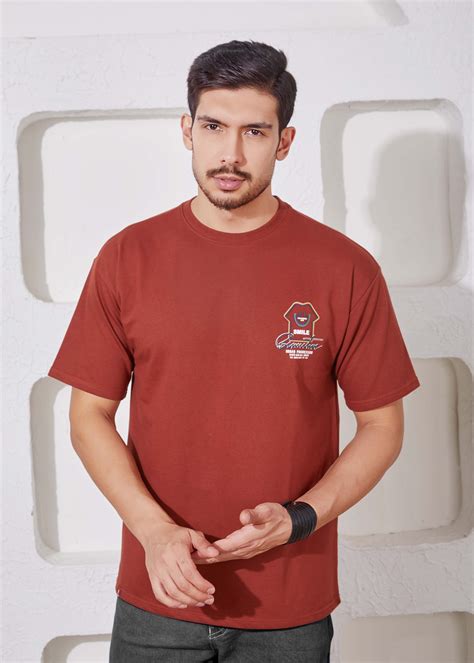 Men's Printed Oversized T-Shirt-Rust – PRORIDERS