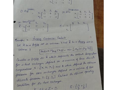 1 - Fuzzy relations - .8 4 Union RUS y, y2 y3 Intersection x (2) Rns y ...