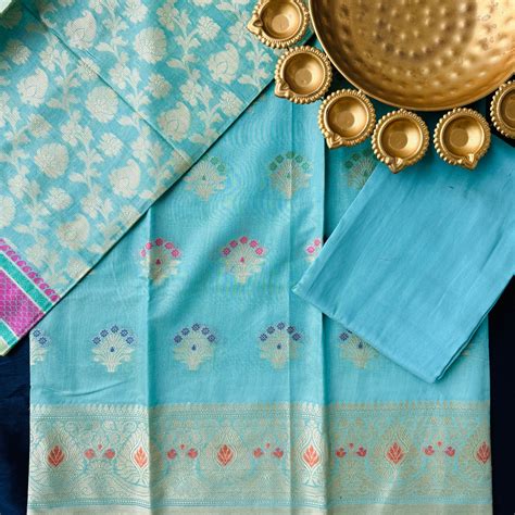 Banarasi Cotton Silk Unstitched Suit Material – Phulari