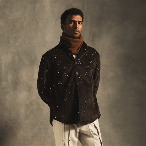 Rivet Rain Overshirt In Brown – sugga.offical