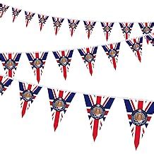 Buy Queen Platinum Jubilee Decorations 2022, 20 Pennants Fade Resistant ...