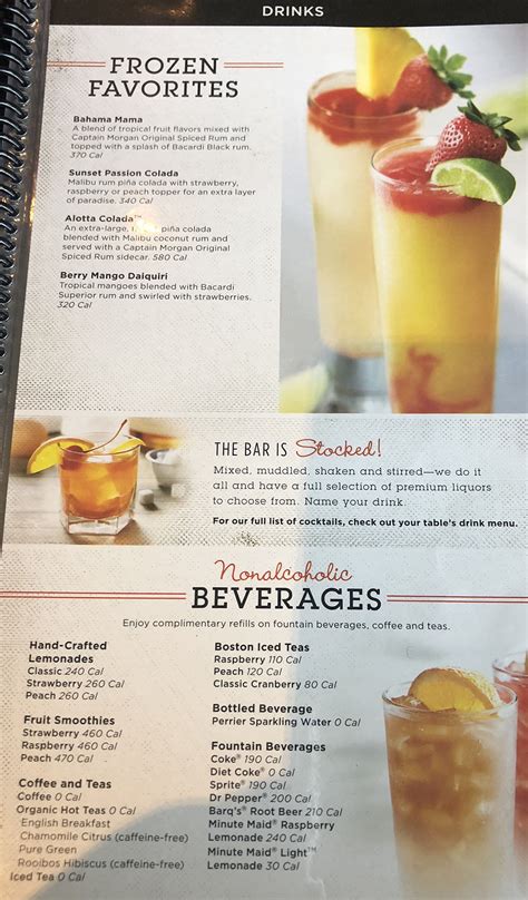 Red Lobster Menu Drinks Red Lobster Dinner Menu With Prices 2025