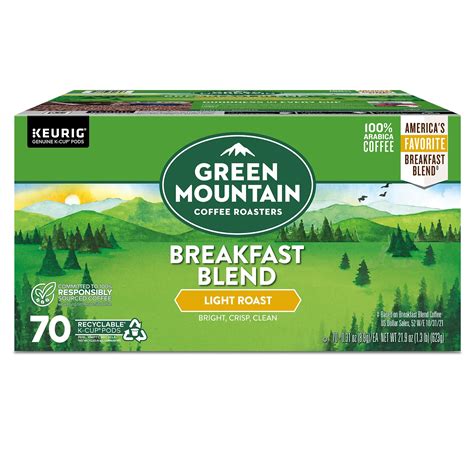 Green Mountain Breakfast Blend Coffee Keurig® K-Cup® Pods, Light Roast ...