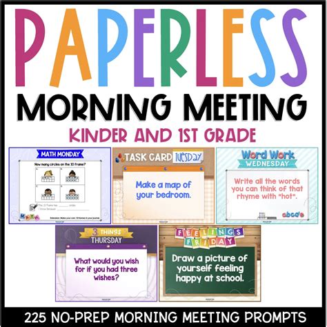 Paperless Morning Meeting Slides for K/1 | Education to the Core