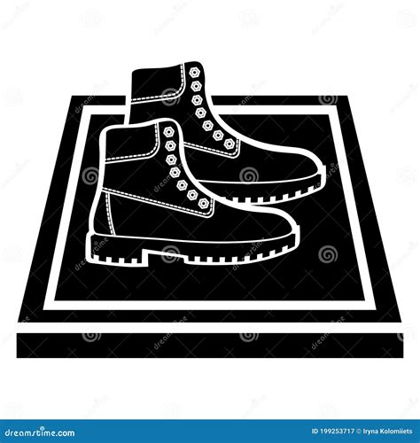 Sanitizing Mats Simple Icons. Antibacterial Equipped In Flat Style ...