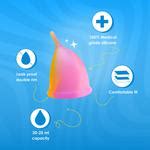 Buy Lemme Be Z Cup Reusable Menstrual Cup - Medium, Rainbow, Soft ...