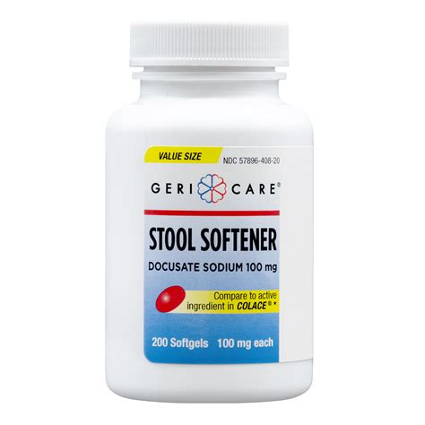DOCUSATE SODIUM | STOOL SOFTENER 100 MG | 200 SOFTGELS - Walmart.com