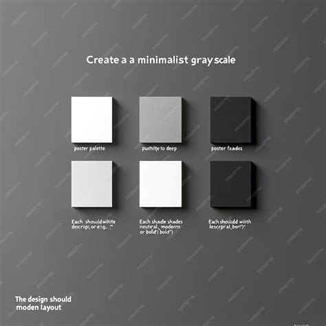 Grayscale Color Palette Poster | Premium AI-generated image