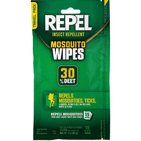 Repel Sportsman Formula Insect Repellent Wipes 15-Pack | Academy