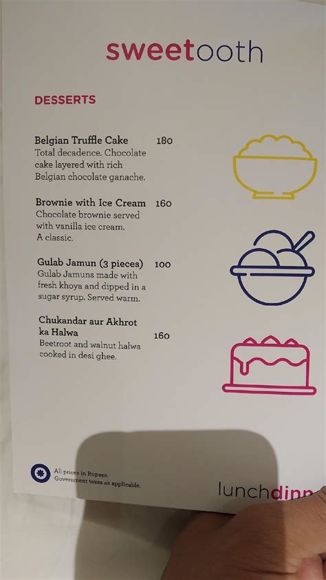 Menu at Chirp - Eat. Play. Work., Pune