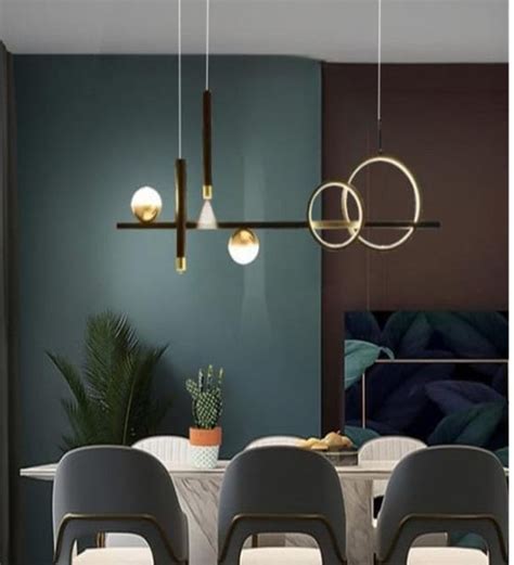 GOLDEN BLACK LED CHANDELIER – SUREKH DECOR