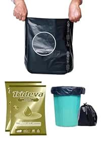 Trideva Heavy Duty Garbage Bags Jumbo 32x40 Inch | 75 Micron Trash Bags ...