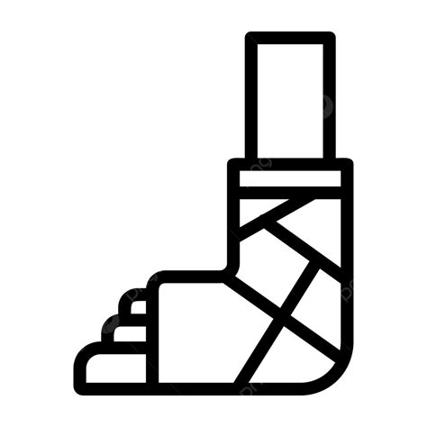 Broken Leg Line Icon Vector, Broken Leg Icon, Bone, Broken PNG and Vector with Transparent ...
