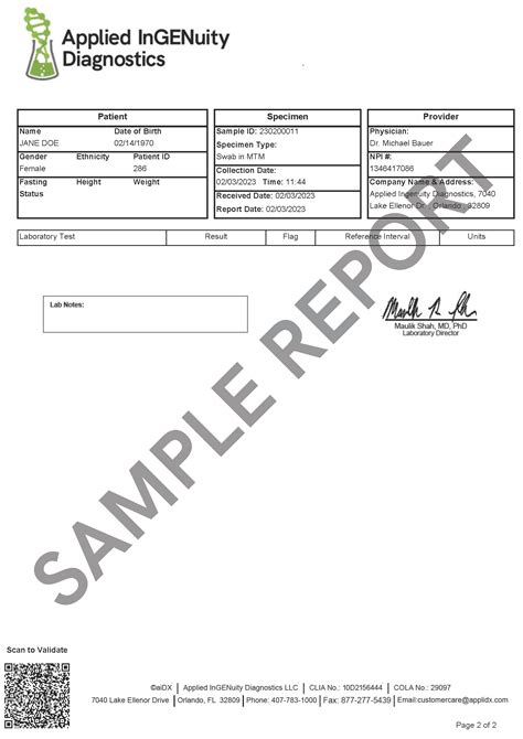 Bacterial Vaginosis Test
