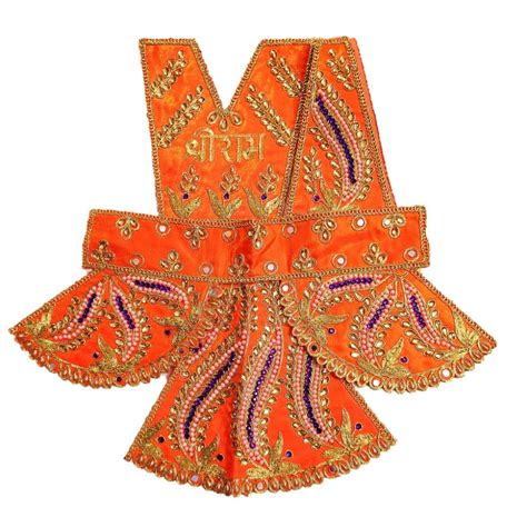 Hanuman Ji Dress -for Idol height of 1.3 feet/16" Inch-Size No.2 ...
